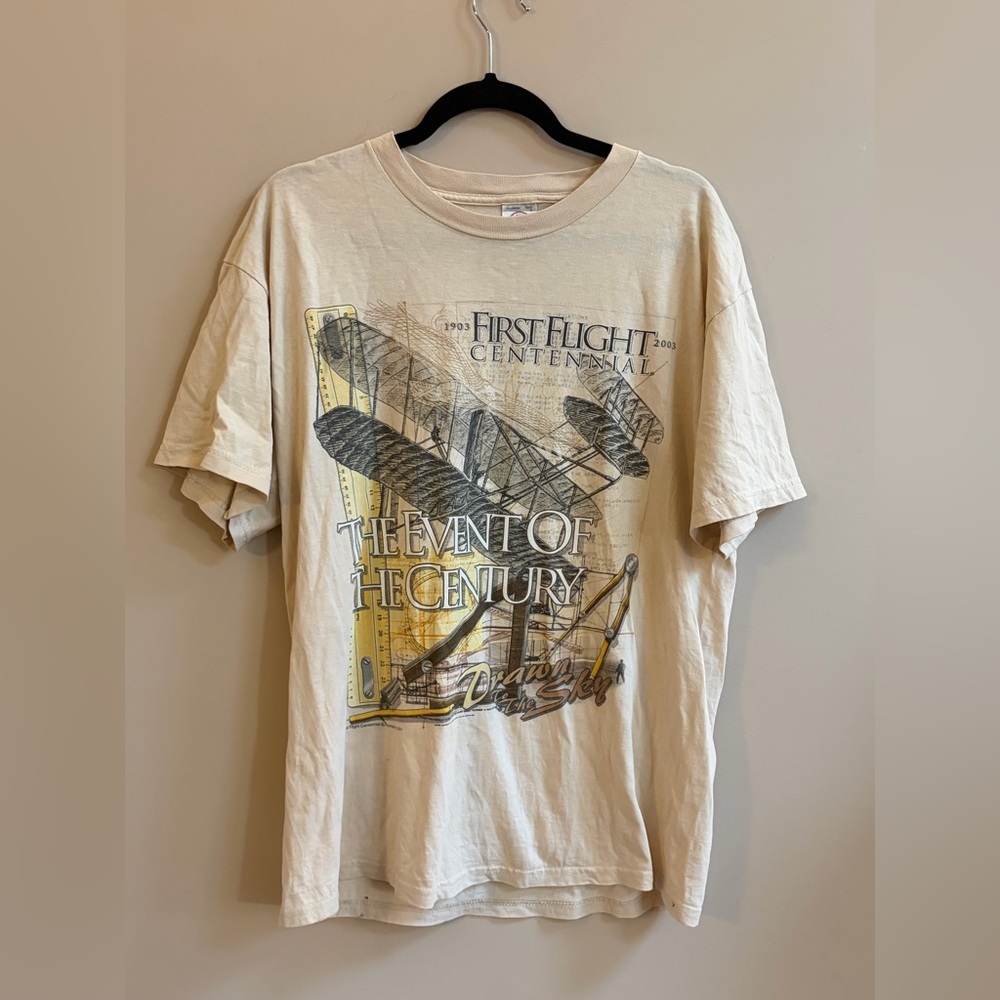 Vintage Delta Label 1903-2003 FIRST FLIGHT Centennial WRIGHT BROTHERS Y2K Shirt